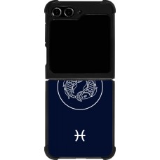 Samsung Galaxy Z Flip5 Case Hülle - Silikon schwarz Astrologie Fische