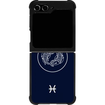 Samsung Galaxy Z Flip5 Case Hülle - Silikon schwarz Astrologie Fische