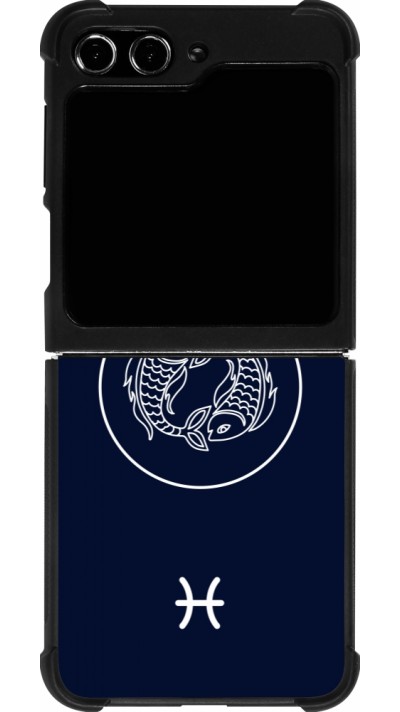 Samsung Galaxy Z Flip5 Case Hülle - Silikon schwarz Astrologie Fische
