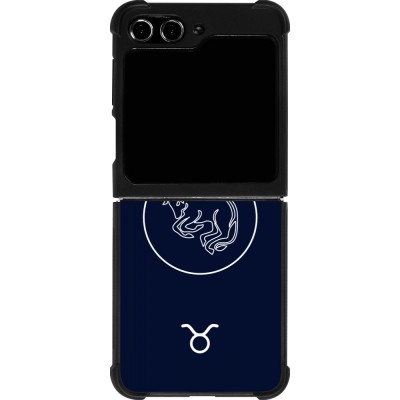 Samsung Galaxy Z Flip5 Case Hülle - Silikon schwarz Astrologie Stier