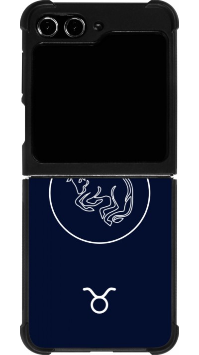 Samsung Galaxy Z Flip5 Case Hülle - Silikon schwarz Astrologie Stier