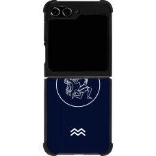 Samsung Galaxy Z Flip5 Case Hülle - Silikon schwarz Astrologie Wassermann