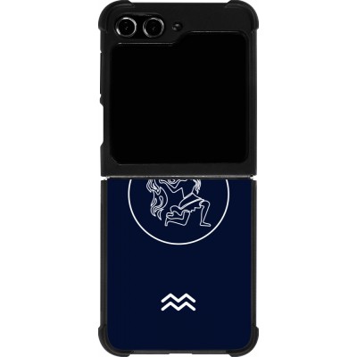Samsung Galaxy Z Flip5 Case Hülle - Silikon schwarz Astrologie Wassermann