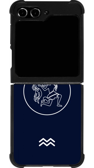 Samsung Galaxy Z Flip5 Case Hülle - Silikon schwarz Astrologie Wassermann