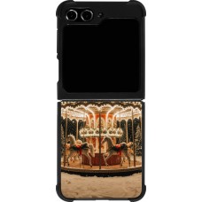 Samsung Galaxy Z Flip5 Case Hülle - Silikon schwarz Christmas 25 Carousel
