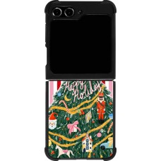 Samsung Galaxy Z Flip5 Case Hülle - Silikon schwarz Christmas 25 Happy Holiday