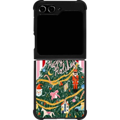 Samsung Galaxy Z Flip5 Case Hülle - Silikon schwarz Christmas 25 Happy Holiday