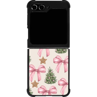 Samsung Galaxy Z Flip5 Case Hülle - Silikon schwarz Christmas 25 Vintage Ribbons