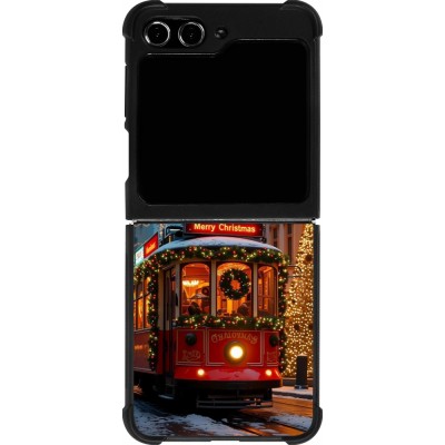 Samsung Galaxy Z Flip5 Case Hülle - Silikon schwarz Christmas 25 Xmas Train