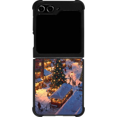 Samsung Galaxy Z Flip5 Case Hülle - Silikon schwarz Christmas 25 Xmas Village