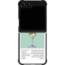 Samsung Galaxy Z Flip5 Case Hülle - Silikon schwarz Cocktail Rezept Hugo