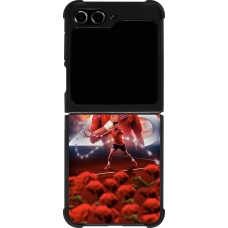 Samsung Galaxy Z Flip5 Case Hülle - Silikon schwarz Djokovic 23 Grand Slam