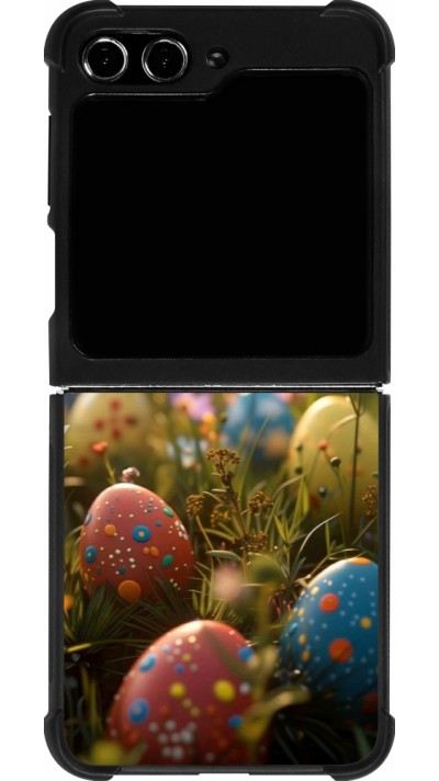 Samsung Galaxy Z Flip5 Case Hülle - Silikon schwarz Easter 2026 Decorated eggs