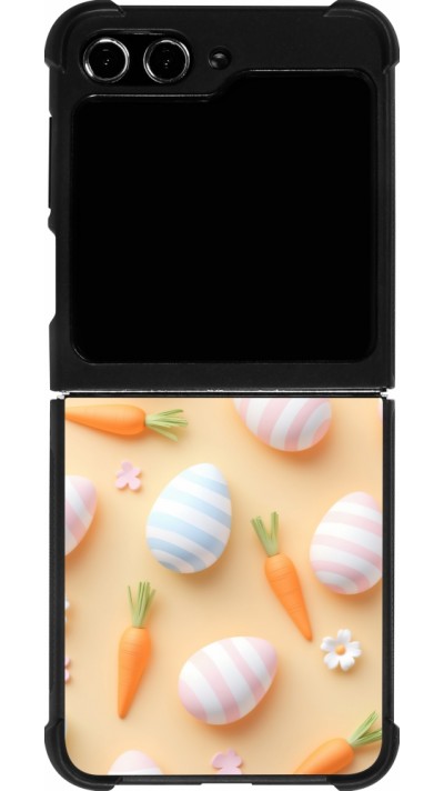 Samsung Galaxy Z Flip5 Case Hülle - Silikon schwarz Easter 2026 Pattern Easter