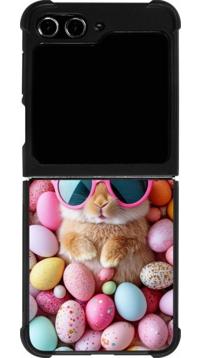 Samsung Galaxy Z Flip5 Case Hülle - Silikon schwarz Easter 2026 Rabbit fun
