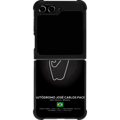 Samsung Galaxy Z Flip5 Case Hülle - Silikon schwarz F1 Track 2025 Brazil