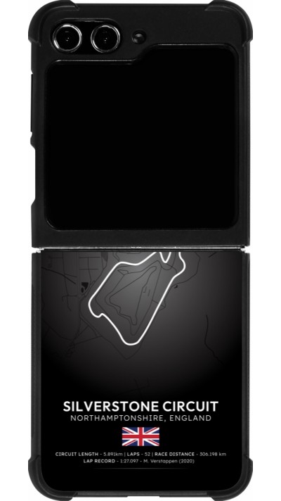 Samsung Galaxy Z Flip5 Case Hülle - Silikon schwarz F1 Track 2025 Great Britan