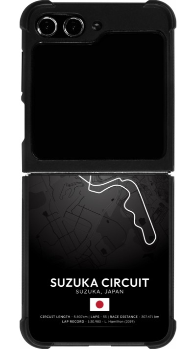Samsung Galaxy Z Flip5 Case Hülle - Silikon schwarz F1 Track 2025 Japan
