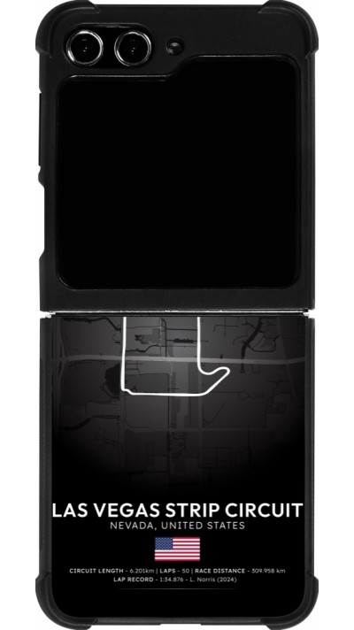 Samsung Galaxy Z Flip5 Case Hülle - Silikon schwarz F1 Track 2025 Las Vegas