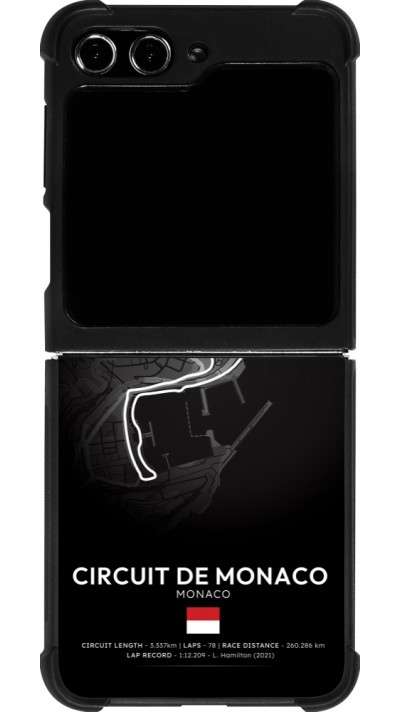 Samsung Galaxy Z Flip5 Case Hülle - Silikon schwarz F1 Track 2025 Monaco