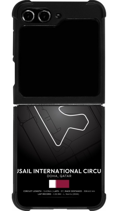 Samsung Galaxy Z Flip5 Case Hülle - Silikon schwarz F1 Track 2025 Qatar