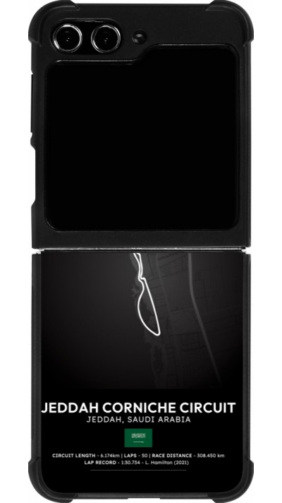 Samsung Galaxy Z Flip5 Case Hülle - Silikon schwarz F1 Track 2025 Saudi Arabia