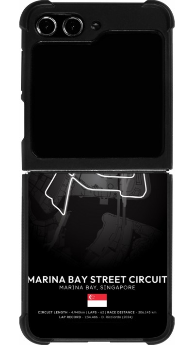 Samsung Galaxy Z Flip5 Case Hülle - Silikon schwarz F1 Track 2025 Singapore
