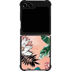 Samsung Galaxy Z Flip5 Case Hülle - Silikon schwarz Flowers Artprint