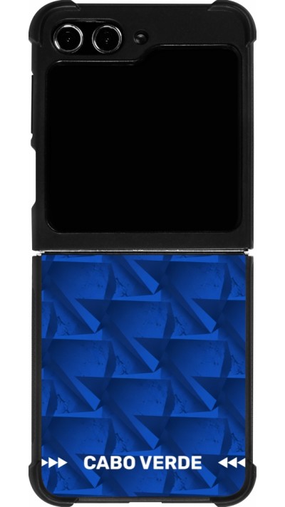 Samsung Galaxy Z Flip5 Case Hülle - Silikon schwarz Kap Verde 2026 personalisierbares Fussballtrikot
