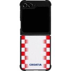 Samsung Galaxy Z Flip5 Case Hülle - Silikon schwarz Kroatien 2026 personalisierbares Fussballtrikot