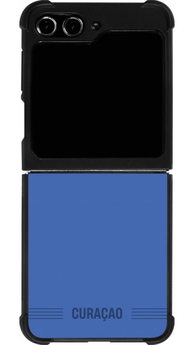 Samsung Galaxy Z Flip5 Case Hülle - Silikon schwarz Curaçao 2026 personalisierbares Fussballtrikot