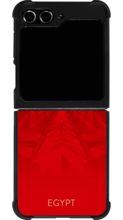 Samsung Galaxy Z Flip5 Case Hülle - Silikon schwarz Ägypten 2026 personalisierbares Fussballtrikot
