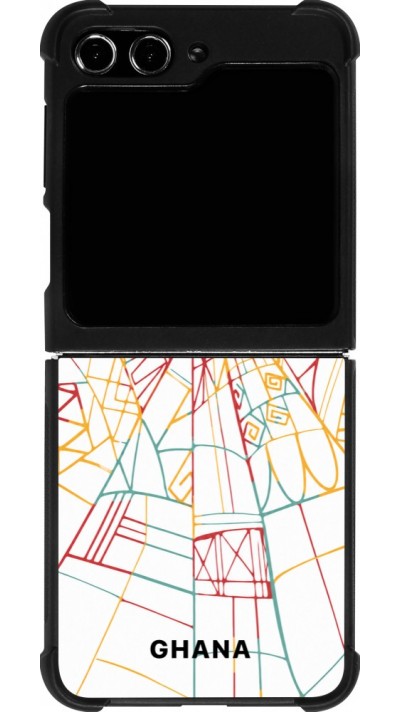 Samsung Galaxy Z Flip5 Case Hülle - Silikon schwarz Ghana 2026 personalisierbares Fussballtrikot