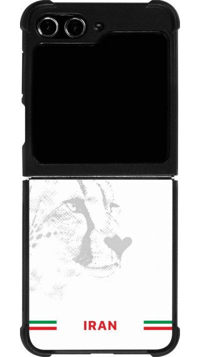 Samsung Galaxy Z Flip5 Case Hülle - Silikon schwarz Iran 2026 personalisierbares Fussballtrikot