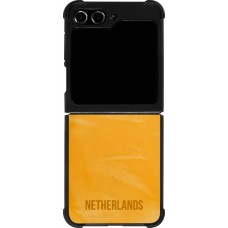 Samsung Galaxy Z Flip5 Case Hülle - Silikon schwarz Holland 2022 personalisierbares Fußballtrikot