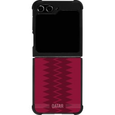 Samsung Galaxy Z Flip5 Case Hülle - Silikon schwarz Qatar 2026 personalisierbares Fussballtrikot