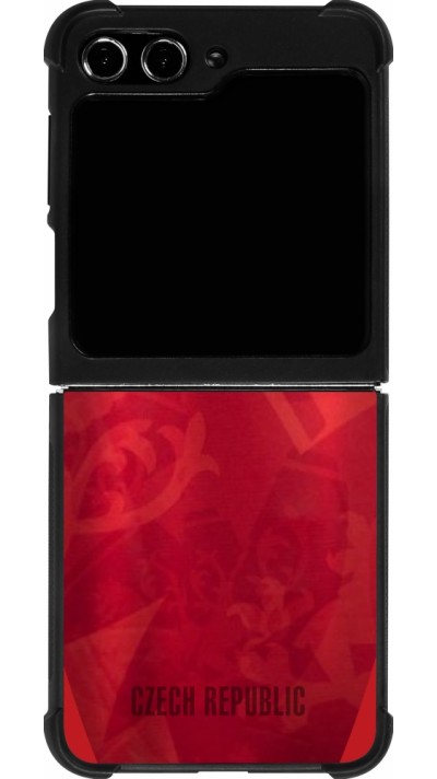 Samsung Galaxy Z Flip5 Case Hülle - Silikon schwarz Tschechische Republik personalisierbares Fussballtrikot