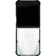 Coque Samsung Galaxy Z Flip5 - Silicone rigide noir Maillot de football Suisse Extérieur personnalisable
