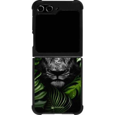 Samsung Galaxy Z Flip5 Case Hülle - Silikon schwarz Forest Lion
