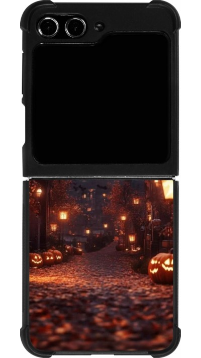 Samsung Galaxy Z Flip5 Case Hülle - Silikon schwarz Halloween 2025 Haunted house Samsung Galaxy Z Flip5 Case Hülle - Silikon schwarz Halloween 2025 Haunted house