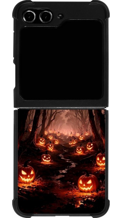 Samsung Galaxy Z Flip5 Case Hülle - Silikon schwarz Halloween 2025 Road of Terrifying Pumpkins Samsung Galaxy Z Flip5 Case Hülle - Silikon schwarz Halloween 2025 Road of Terrifying Pumpkins