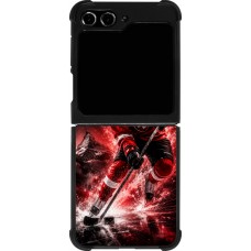 Samsung Galaxy Z Flip5 Case Hülle - Silikon schwarz Hockey World Championship Player