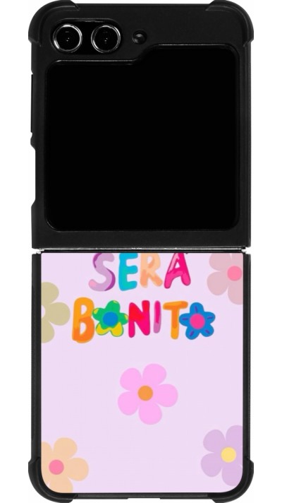 Coque Samsung Galaxy Z Flip5 - Silicone rigide noir Karol G Manana sera bonito