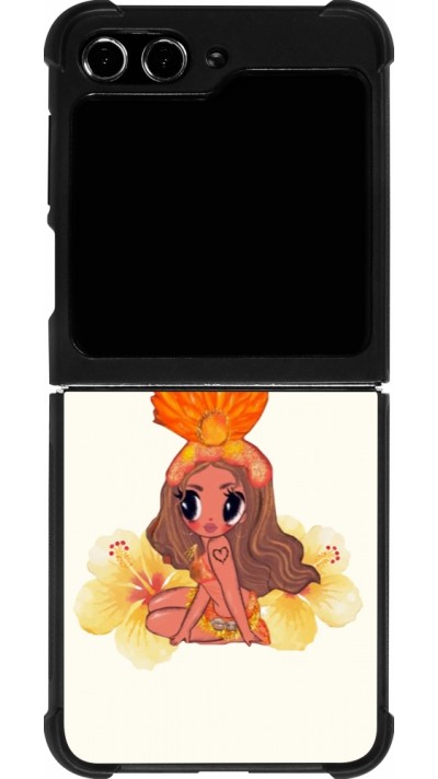 Coque Samsung Galaxy Z Flip5 - Silicone rigide noir Karol G Tropicoqueta