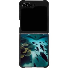 Samsung Galaxy Z Flip5 Case Hülle - Silikon schwarz Manta Lagune Reinigung