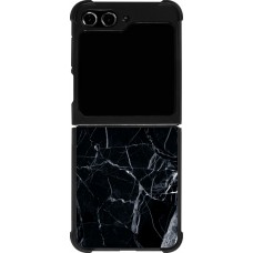 Samsung Galaxy Z Flip5 Case Hülle - Silikon schwarz Marble Black 01