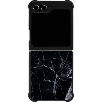 Samsung Galaxy Z Flip5 Case Hülle - Silikon schwarz Marble Black 01