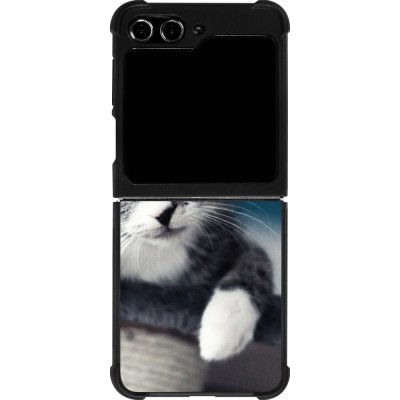 Samsung Galaxy Z Flip5 Case Hülle - Silikon schwarz Meow 23