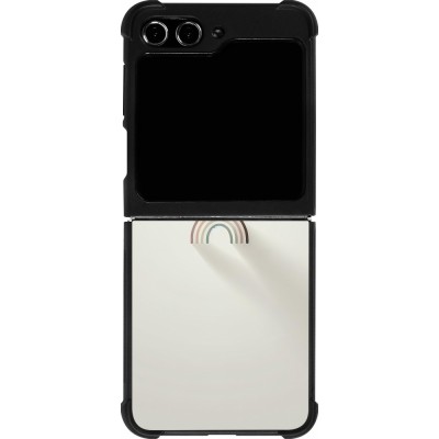 Samsung Galaxy Z Flip5 Case Hülle - Silikon schwarz Mini Regenbogen Minimal