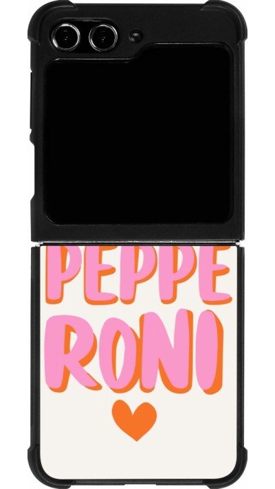 Samsung Galaxy Z Flip5 Case Hülle - Silikon schwarz Pizza pepperoni 2026